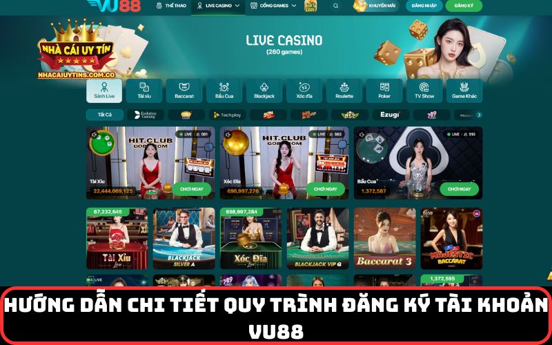 Hướng dẫn chi tiết quy trình đăng ký tài khoản VU88